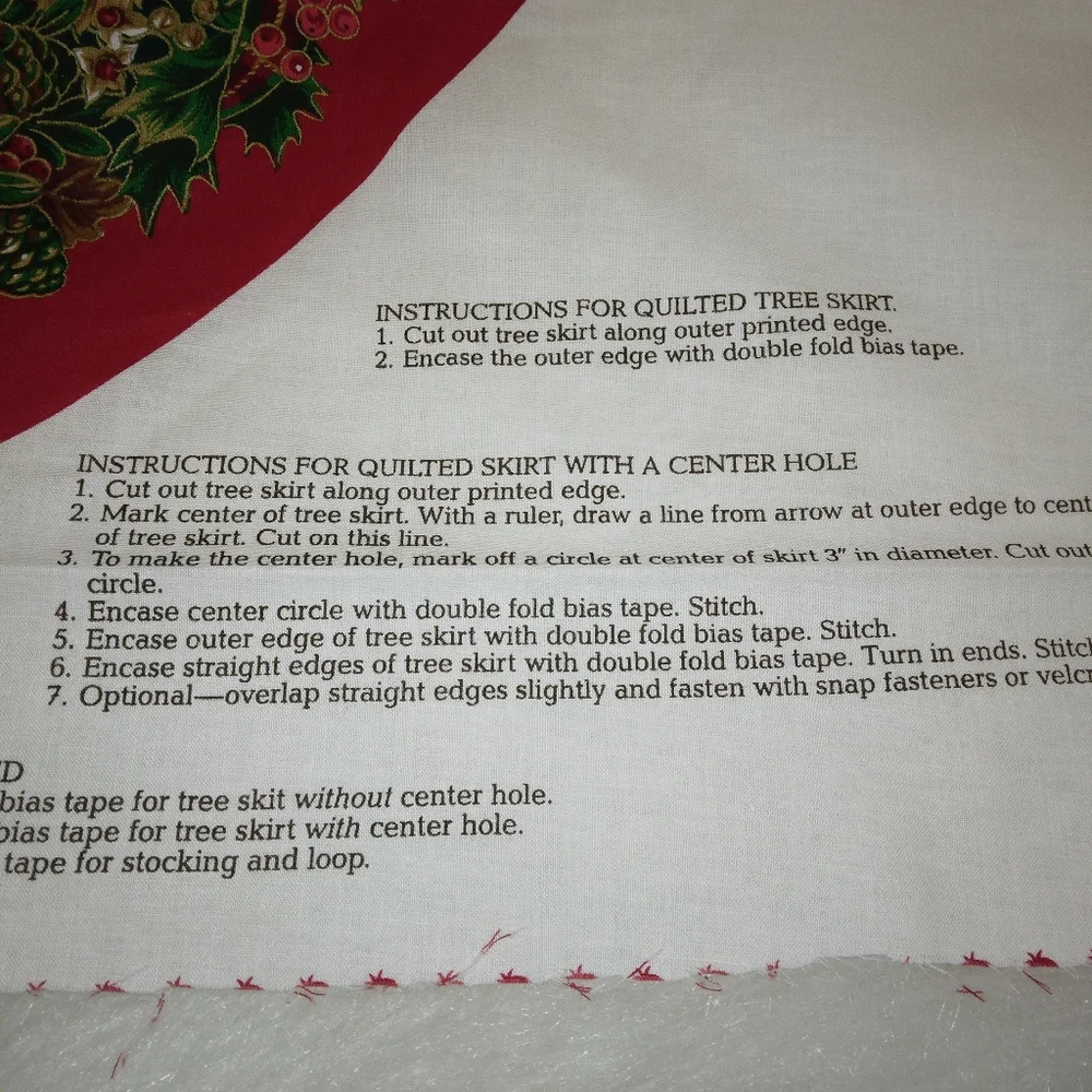 FABRIC Christmas Orchard Tree Skirt ans stocking See & Sew panel